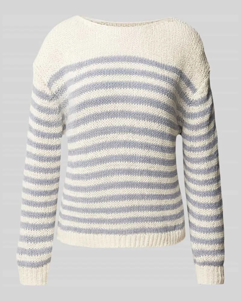Marc O'Polo Comfort Fit Strickpullover aus Baumwoll-Mix Rauchblau