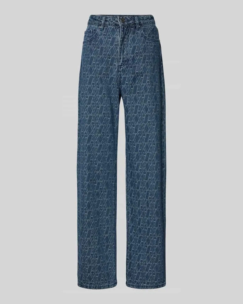 Armani Exchange Wide Leg Jeans im 5-Pocket-Design Blau
