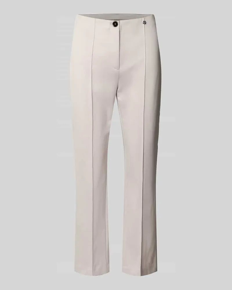 Marc Cain Slim Fit Stoffhose mit Ziernähten Kitt