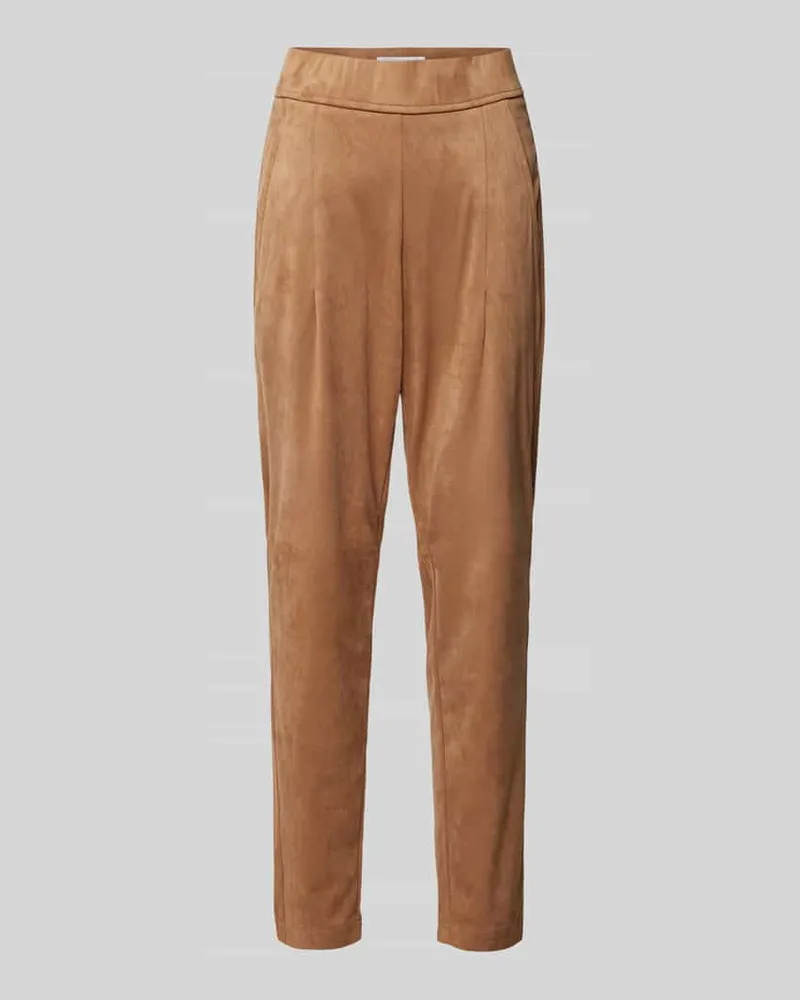 RAFFAELLO ROSSI  Slim Fit Hose mit Ziernähten Modell 'CANDICE Camel