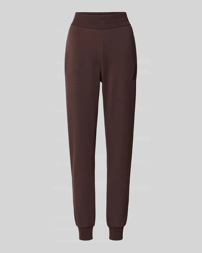 Armani Exchange Sweatpants aus Viskose-Mix mit seitlichen Eingrifftaschen Dunkelbraun