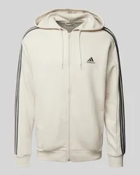 adidas Sweatjacke mit Logo-Stitching Sand