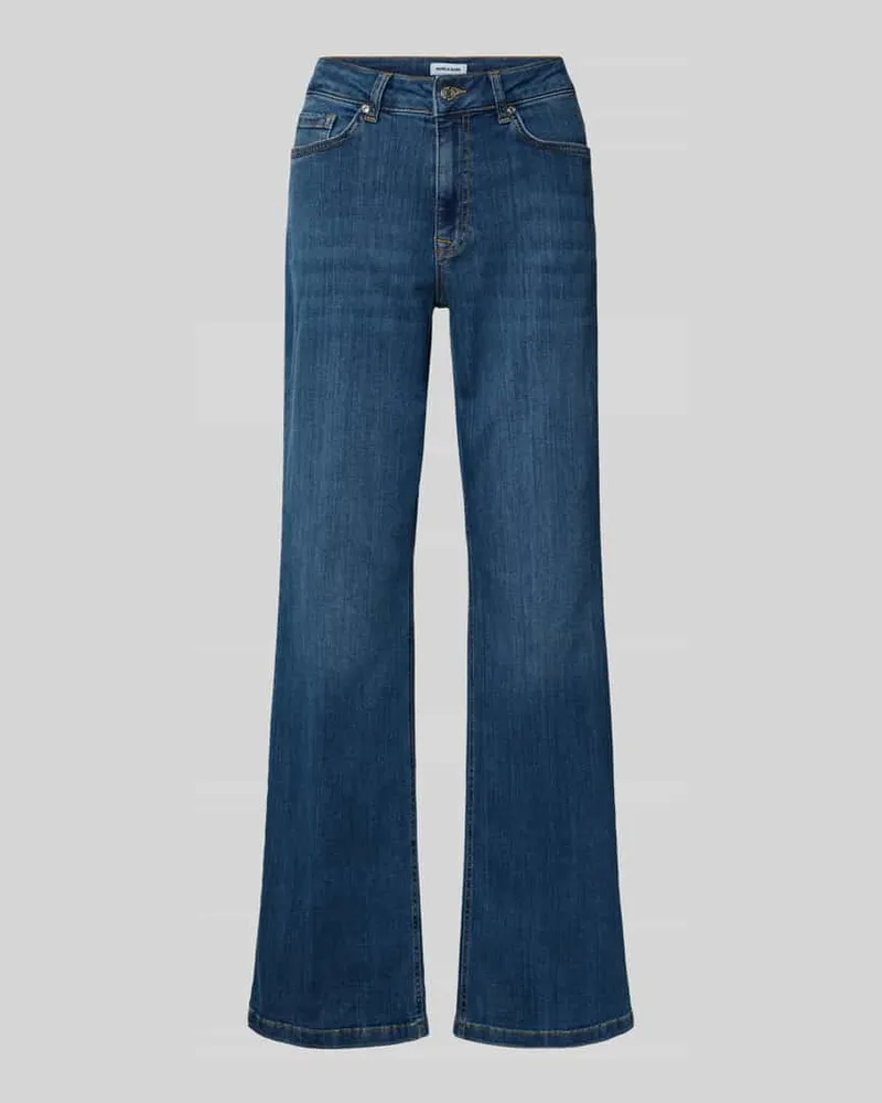 More & More Wide Leg Jeans im 5-Pocket-Design Blau