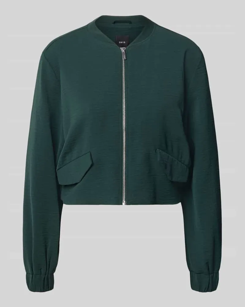 ZERO Jacke mit Reißverschluss und Pattentaschen Dunkelgruen