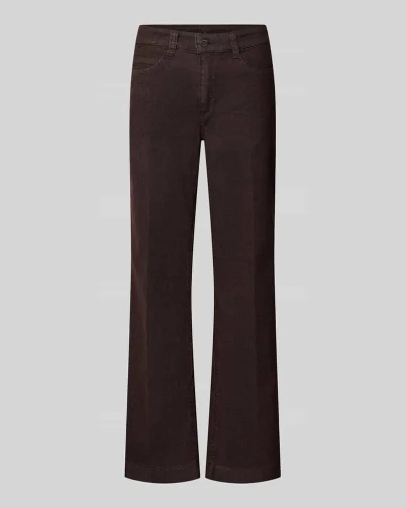 MAC Jeans Wide Fit Jeans aus Baumwoll-Mix Modell 'DREAM WIDE Dunkelbraun