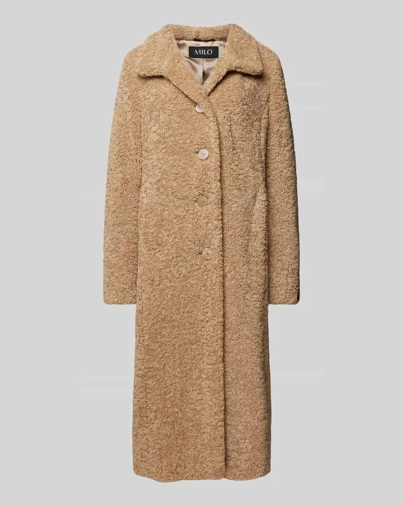 Milo Coats Mantel mit Umlegekragen Modell 'Flo Beige
