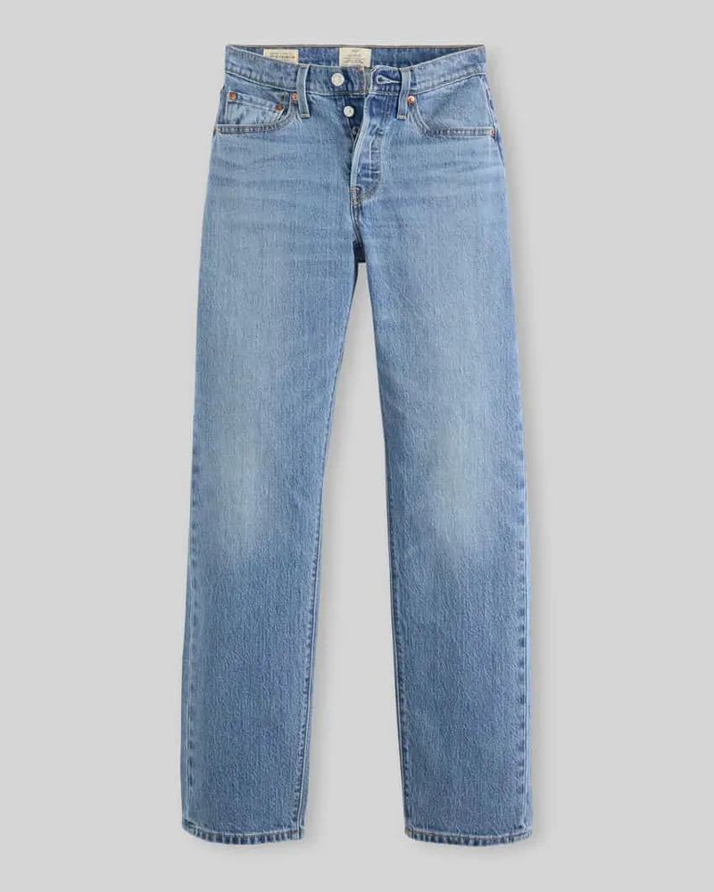 Levi's Straight Fit Jeans aus Baumwoll-Mix Hellblau