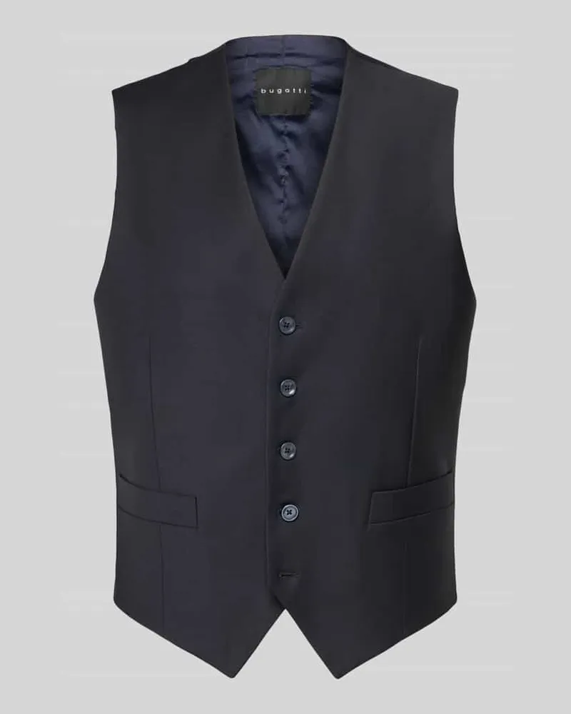 Bugatti Weste mit V-Ausschnitt Marine