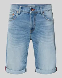 Pierre Cardin Jeansshorts mit Eingrifftaschen Modell 'Lyon Hellblau