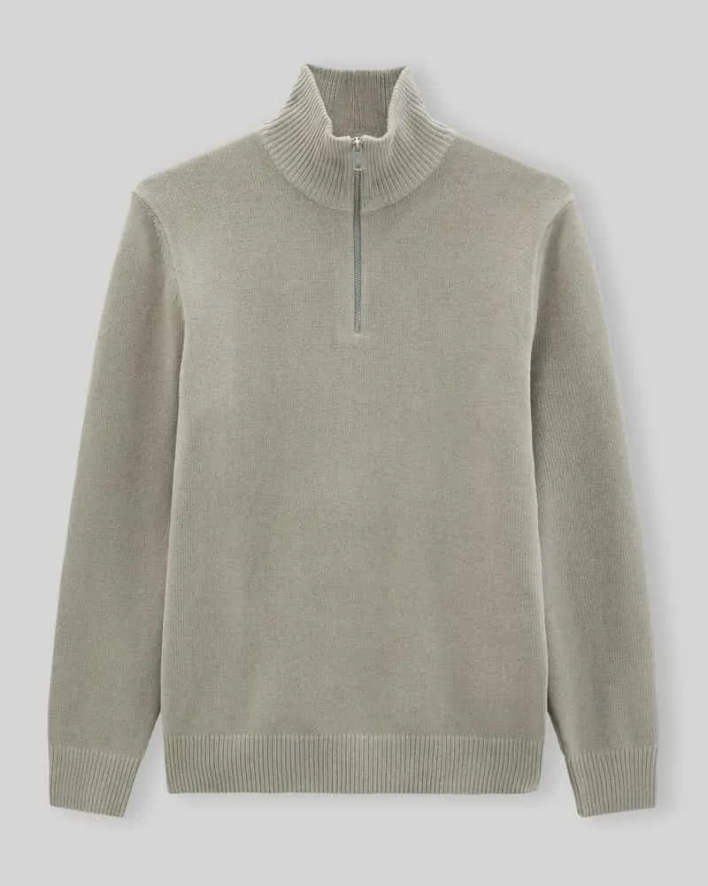 Marc O'Polo Pullover mit Troyerkragen Mittelgrau