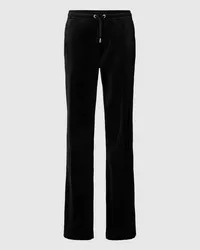 Juicy Couture Straight Fit Sweatpants mit Label-Detail Modell 'TINA Black