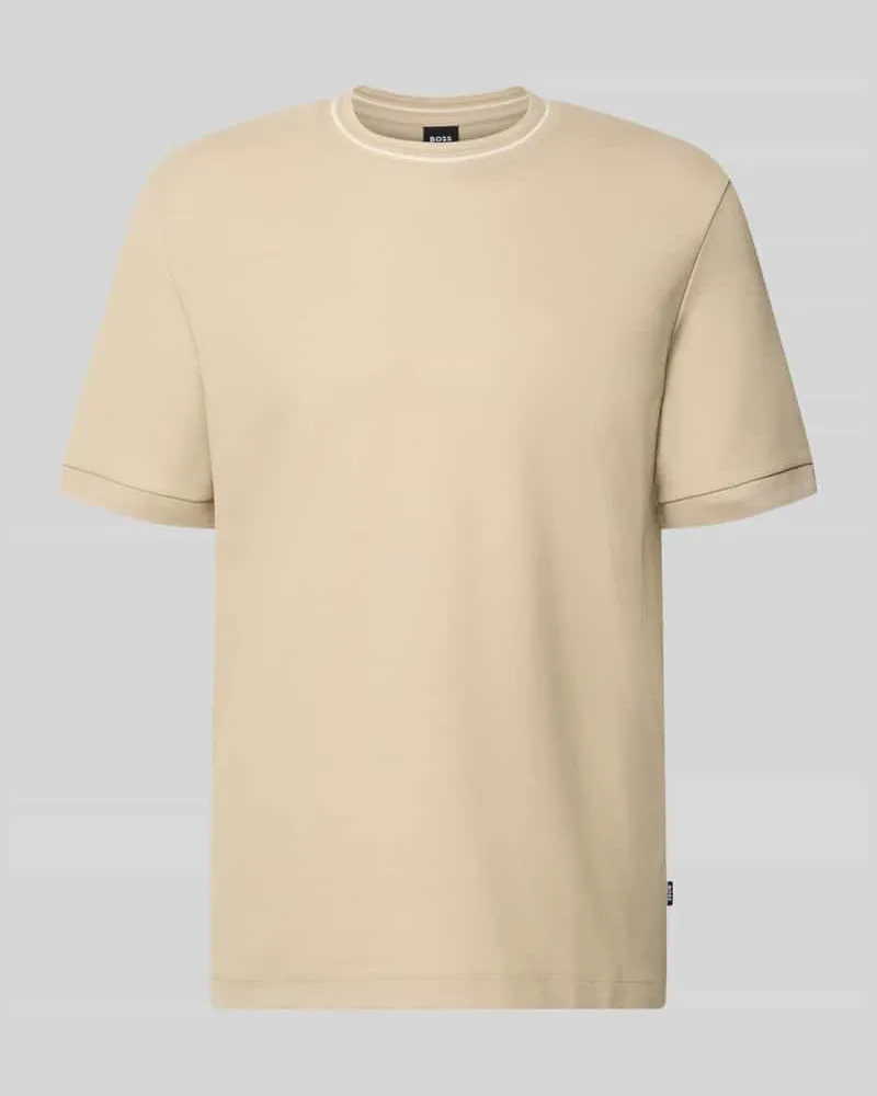 HUGO BOSS Regular Fit T-Shirt aus reiner Baumwolle Modell 'C-TAUT-40 Beige