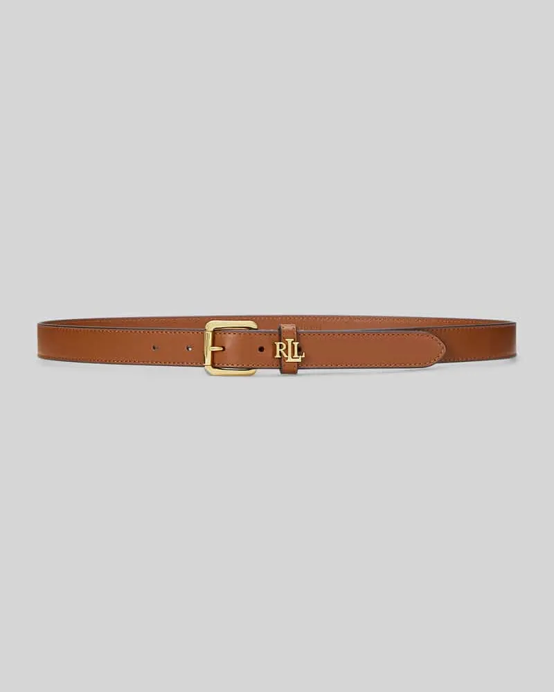 Ralph Lauren Gürtel aus echtem Leder mit Logo-Detail Cognac