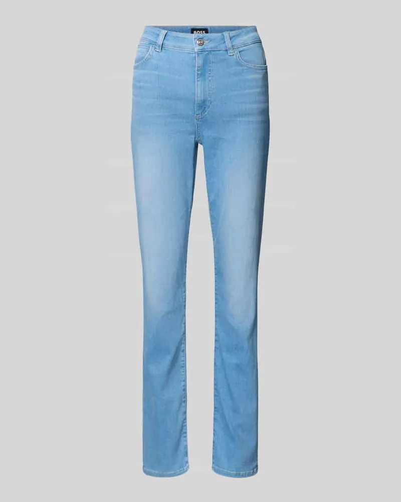 HUGO BOSS Slim Fit Jeans aus Baumwoll-Mix Modell 'STATE Hellblau