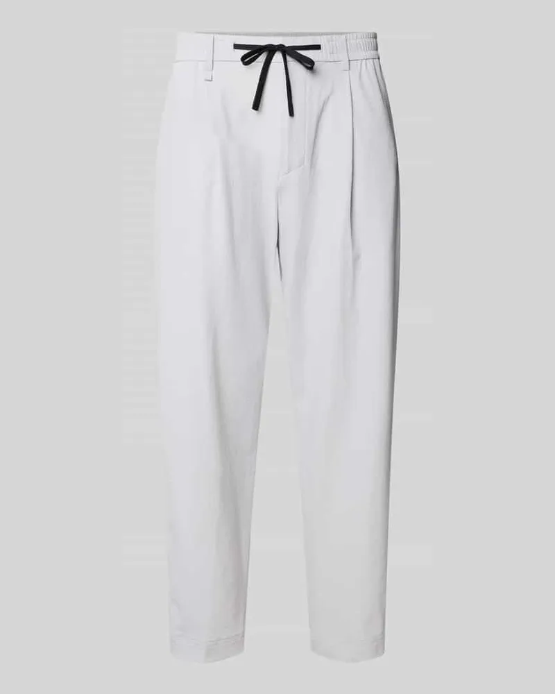 HUGO BOSS Tapered Fit Hose mit Tunnelzug Modell 'CONVERT PLEAT Hellgrau