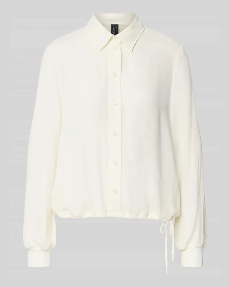 Marc Cain Regular Fit Bluse mit Schnürung Weiss