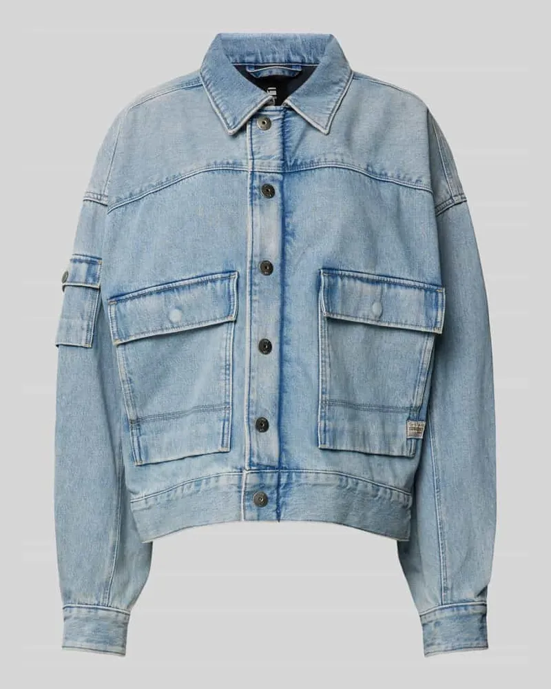 G-STAR RAW Jeansjacke mit Umlegekragen Modell 'Drifter Utility Jeansblau