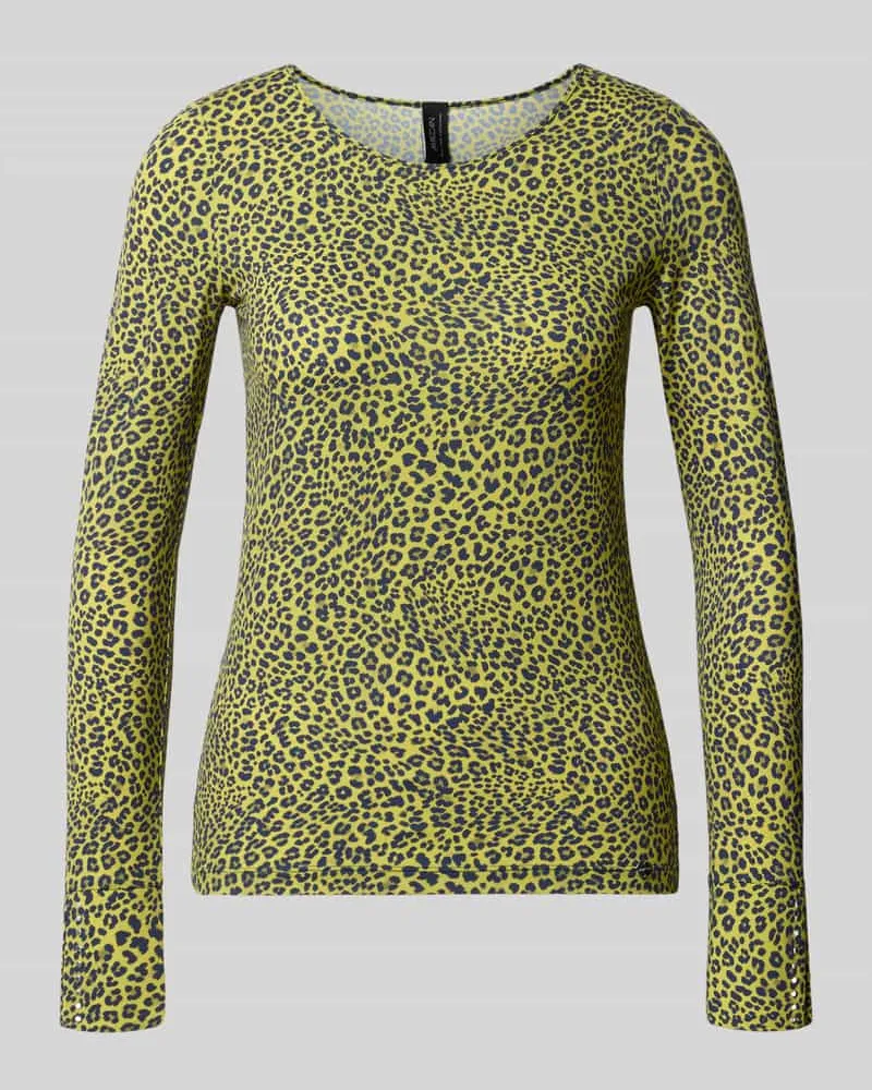 Marc Cain Longsleeve im Allover-Look mit Rundhalsausschnitt Apfel