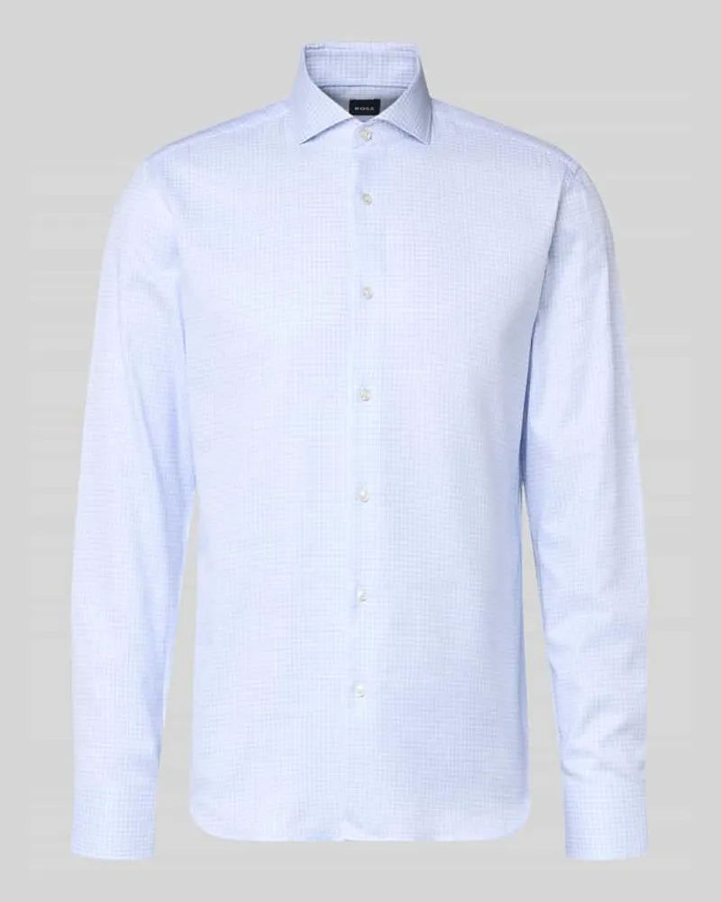 HUGO BOSS Regular Fit Businesshemd aus reiner Baumwolle Modell 'JOE Bleu