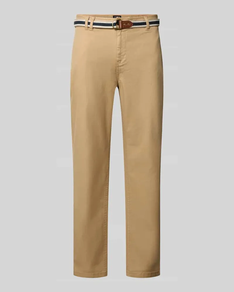 Scotch&Soda Chino mit Gürtel und Eingrifftaschen Modell 'WARREN Beige
