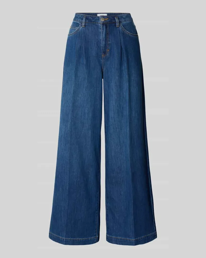 COMMA Wide Leg Jeans mit Eingrifftaschen Marine