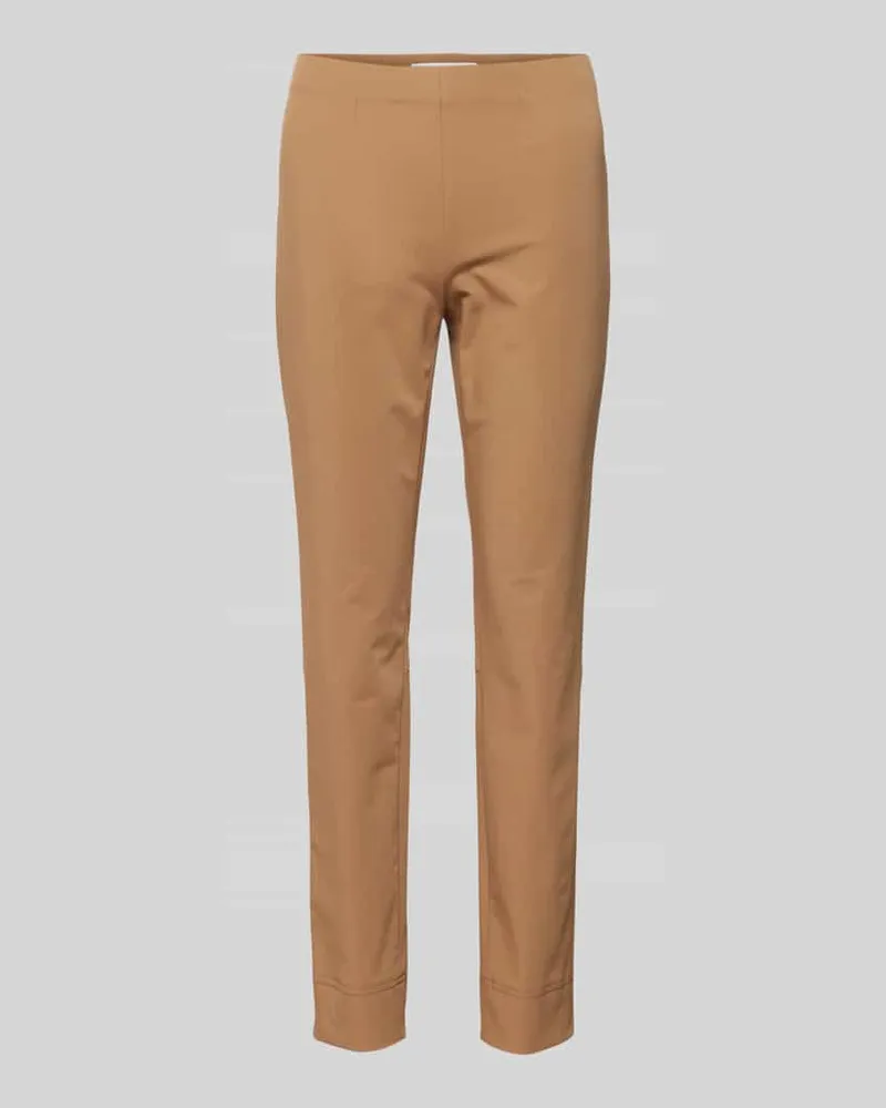 RAFFAELLO ROSSI  Slim Fit Stoffhose mit Ziernähten Modell 'PENNY Camel