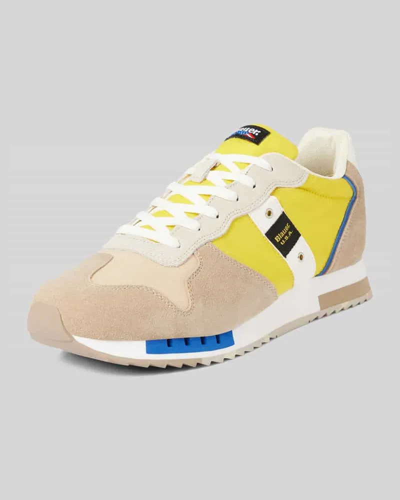 Blauer Sneaker im Colour-Blocking-Design Modell 'QUEENS Gelb