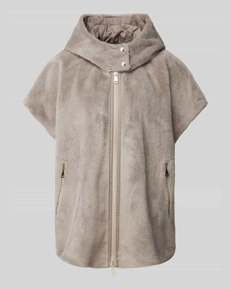 White Label Jacke aus Kunstfell Taupe