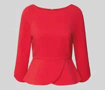 Bluse mit Rundhalsausschnitt und rückseitigem Reißverschluss