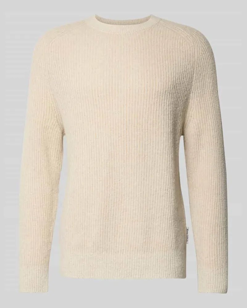 Marc O'Polo Regular Fit Pullover aus Woll-Mix Weiss