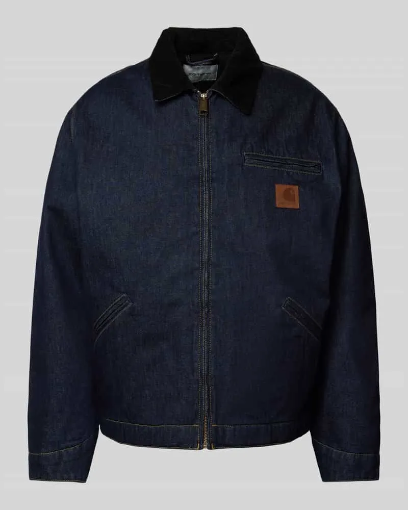 Carhartt WIP Jeansjacke mit Paspeltaschen Modell 'DETROIT Jeansblau