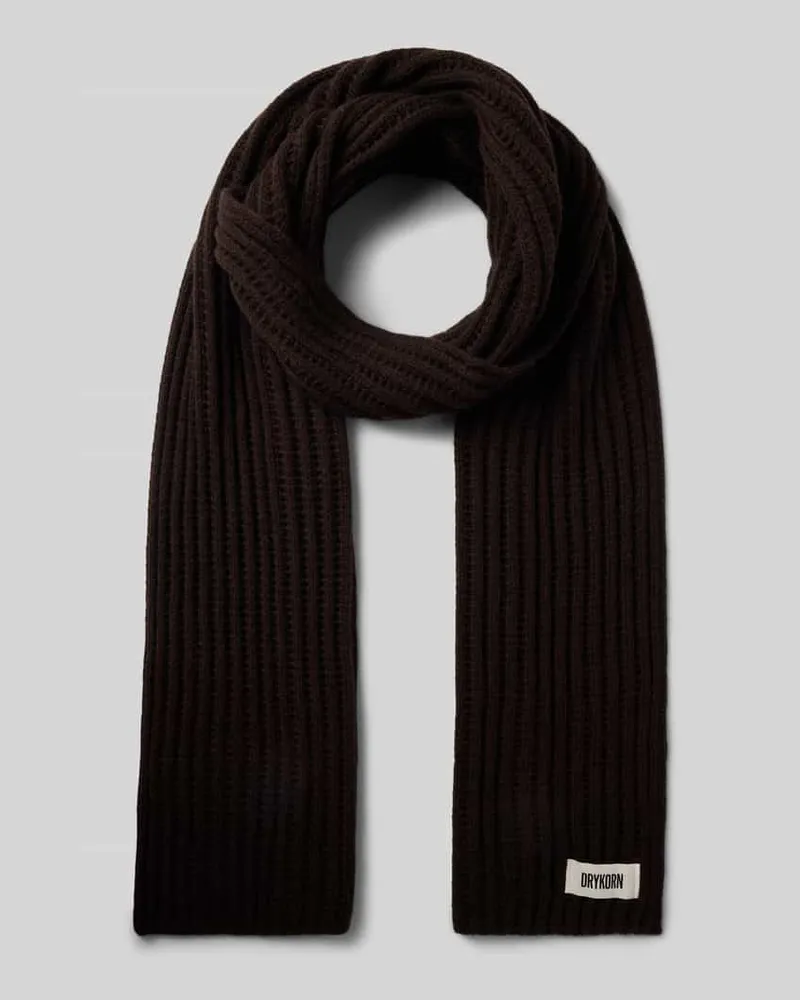 Drykorn Schal mit Label-Detail Modell 'NUMAS Dunkelbraun