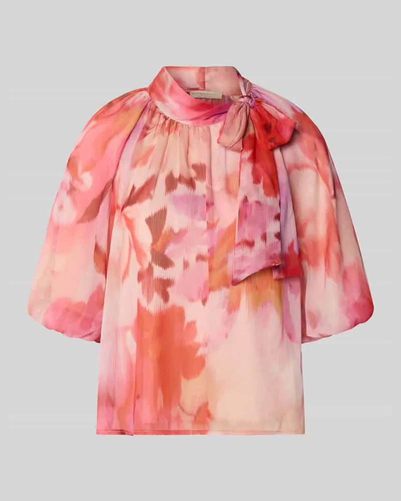 Rinascimento Schluppenbluse mit Ballonärmeln Rosa