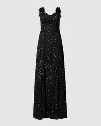 LUXUAR Abendkleid mit Herz-Ausschnitt Black