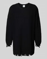 Carlo Colucci Strickpullover im Destroyed-Look Black