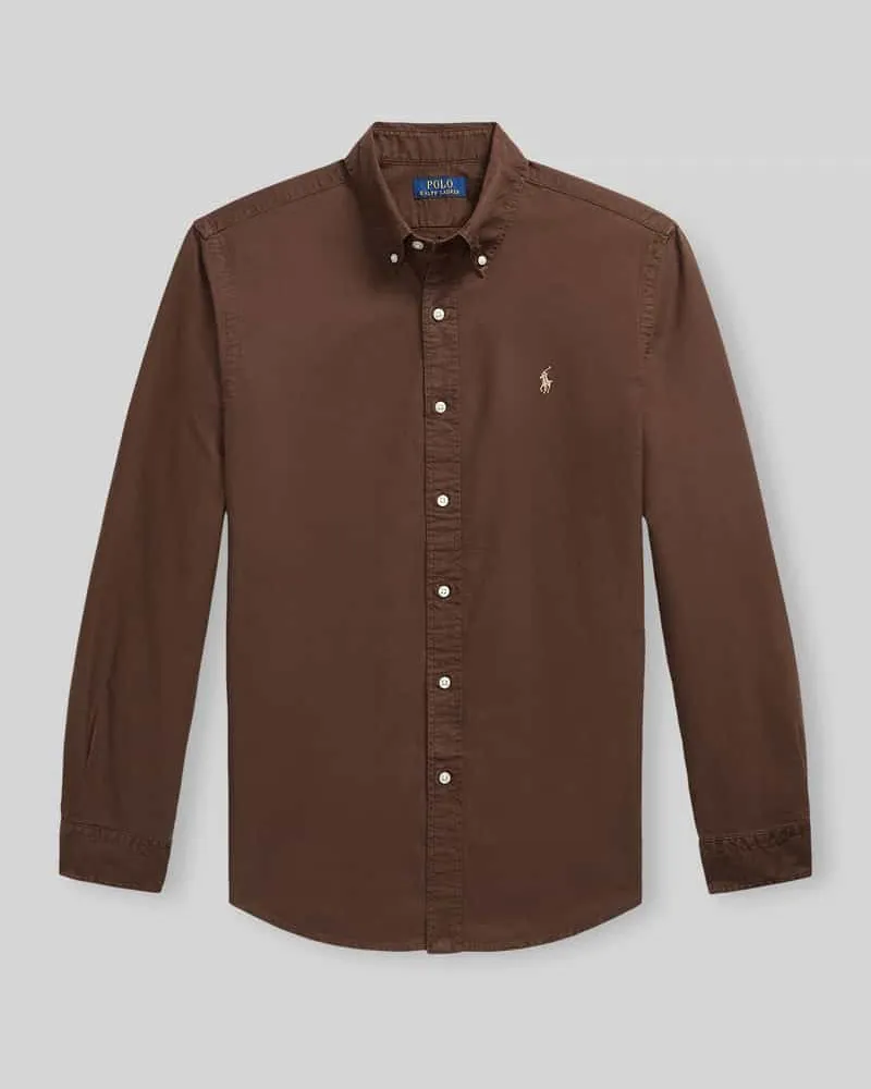 Ralph Lauren Regular Fit Classic Freizeithemd mit Logo-Stickerei Schoko