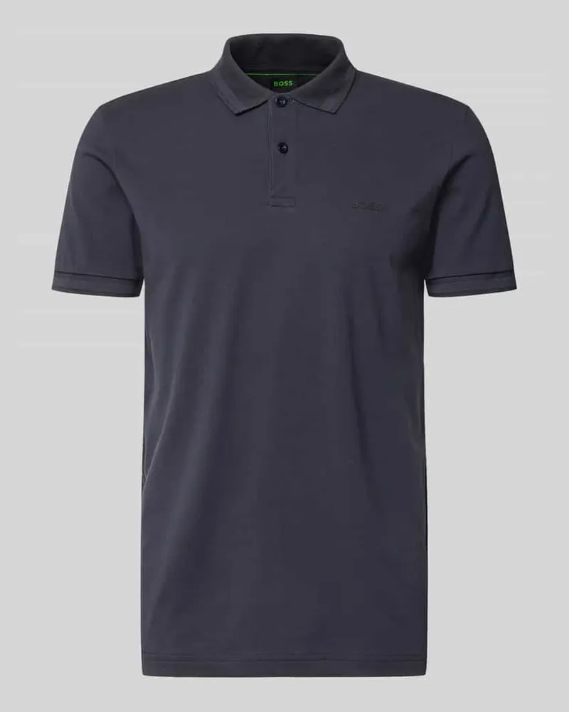 HUGO BOSS Regular Fit Poloshirt aus reiner Baumwolle Modell 'PIO 1 Marine