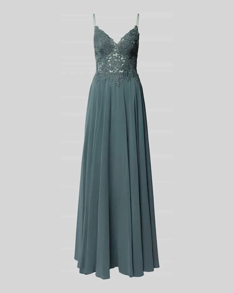 Mascara Abendkleid mit Ziersteinbesatz Schilf