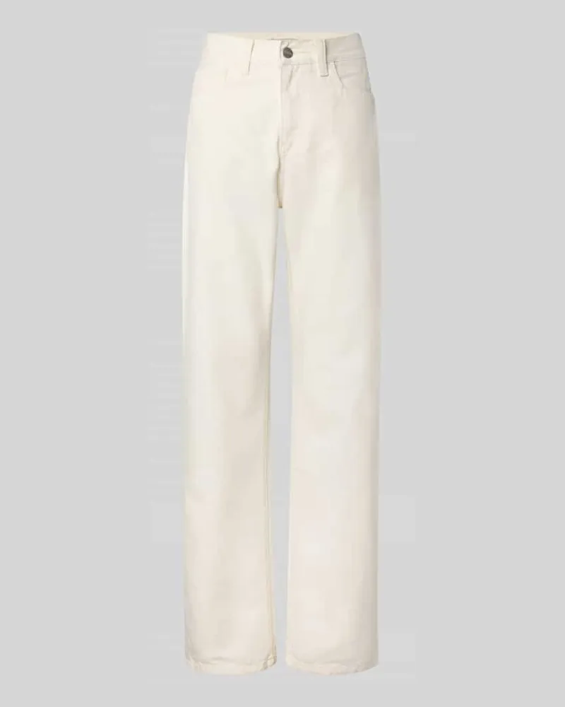 Carhartt WIP Straight Fit Jeans aus reiner Baumwolle Modell 'Noxon Weiss