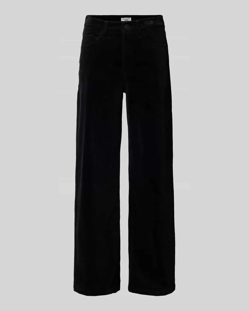 Marc O'Polo Wide Leg Cordhose aus Baumwoll-Mix Black