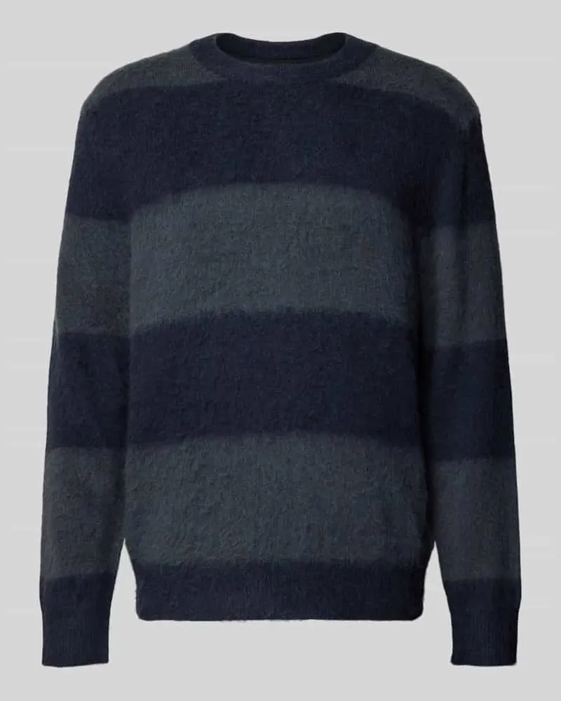 Wood Wood Strickpullover mit gerippten Abschlüssen Modell 'Levi Marine