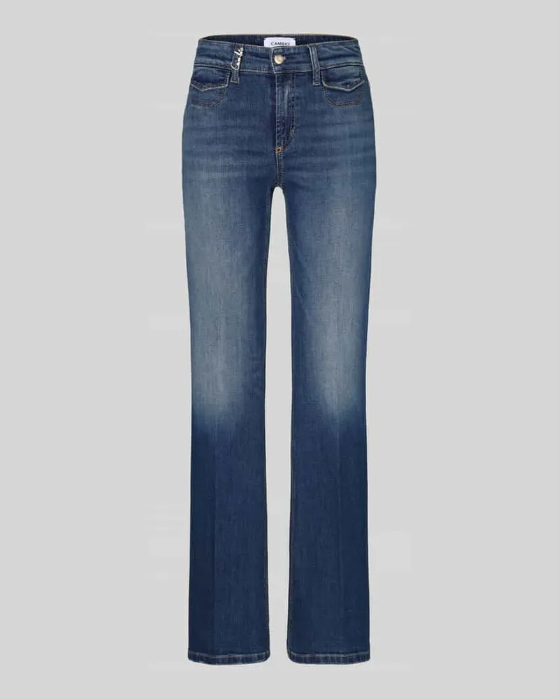 Cambio Flared Fit Schlaghose aus Baumwoll-Mix Modell 'FABIENNE Ocean