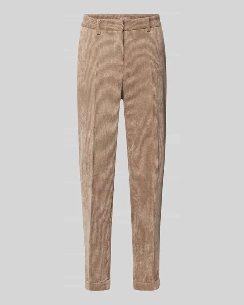Cambio Cordhose mit Bügelfalten Modell 'KRYSTAL Taupe