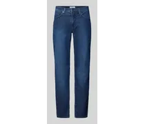 Straight Fit Jeans mit Label-Patch Modell 'CADIZ