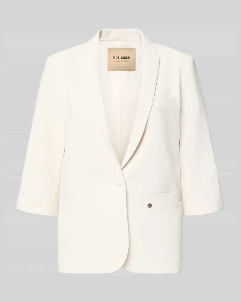 Mos Mosh Regular Fit Blazer mit 3/4-Arm Modell 'Junie Miley Ecru
