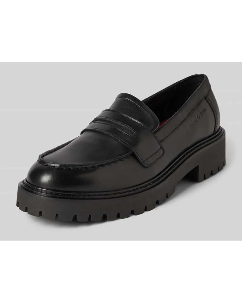 Marc O'Polo Loafers mit Label-Prägung Modell 'PHIA Black