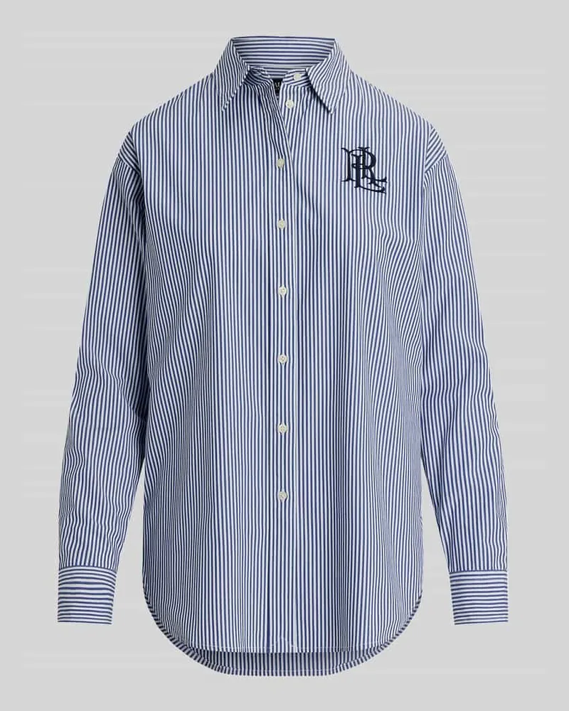 Ralph Lauren Relaxed Fit Langarmbluse aus Baumwoll-Mix Hellblau