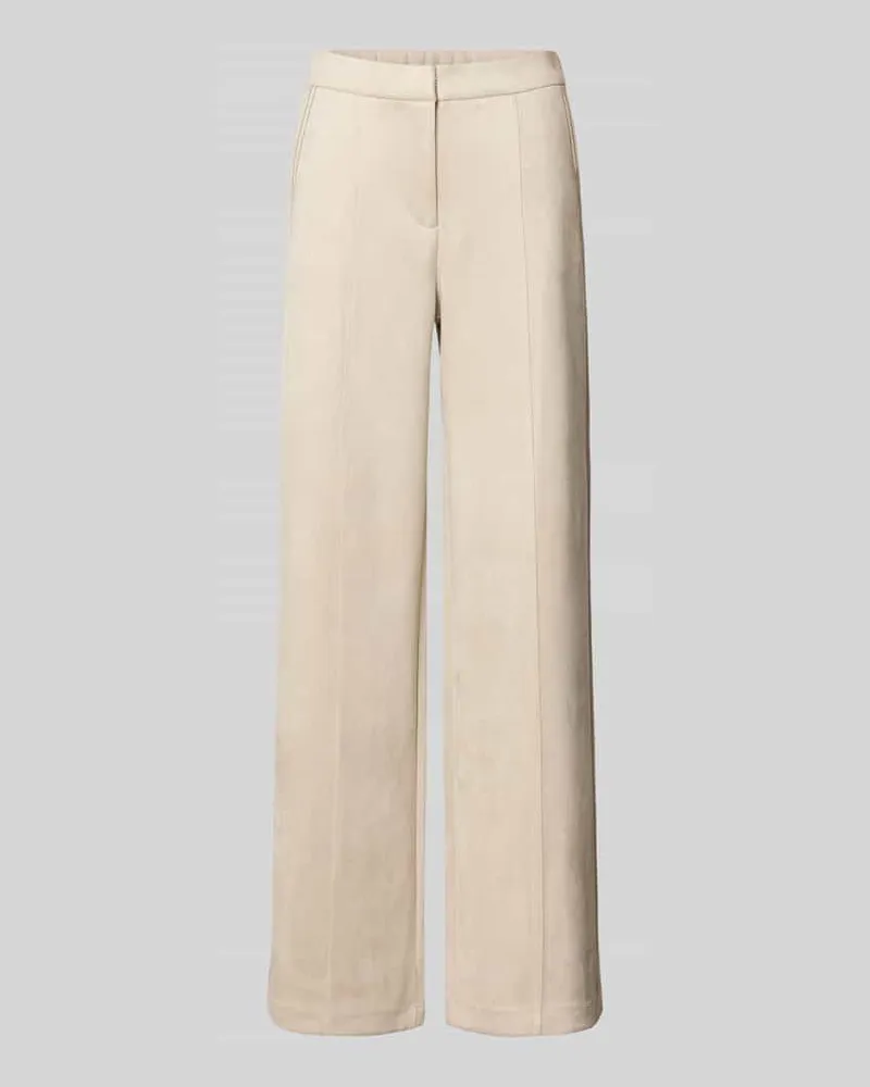 Guess Stoffhose mit Bundfalten Ecru