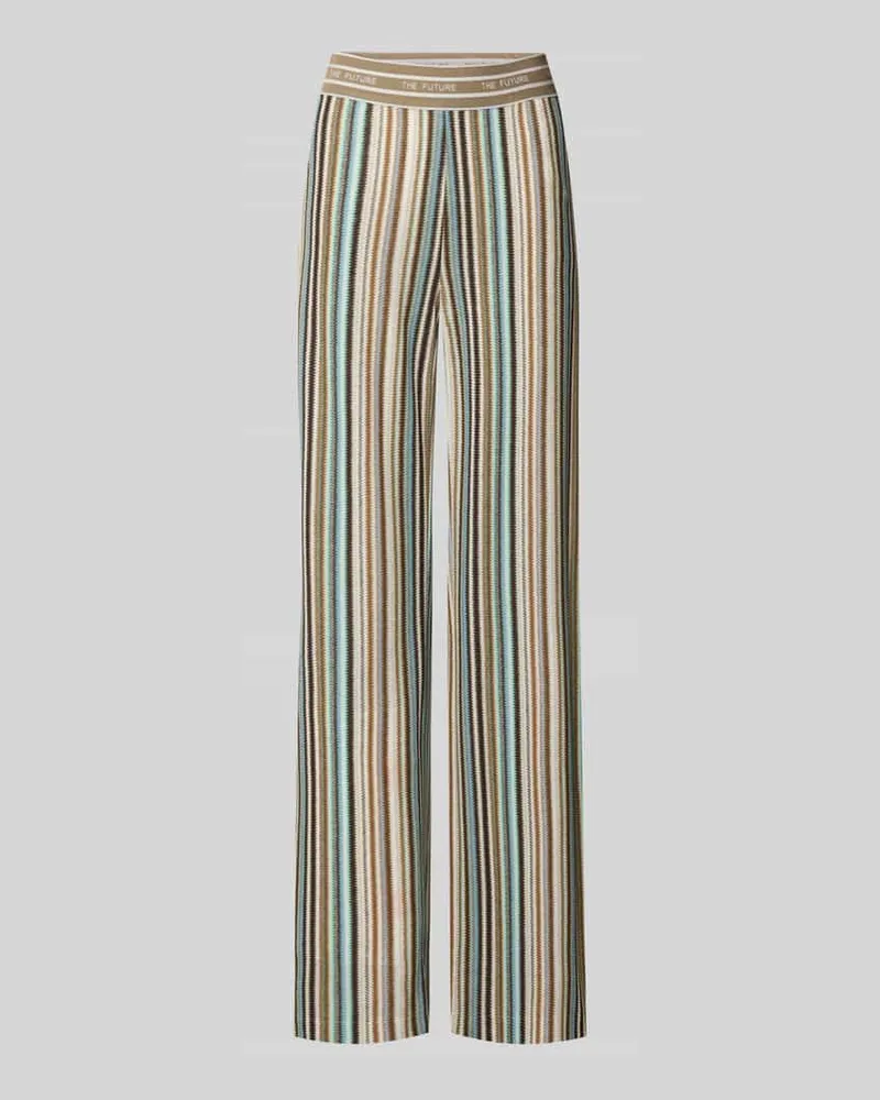 Cambio Straight Fit Stoffhose mit Viskose-Anteil Modell 'Allison Beige