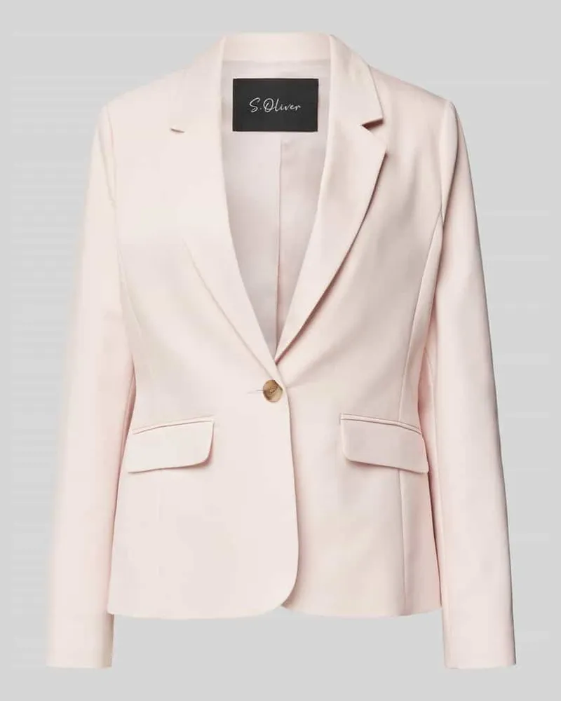 S.Oliver Slim Fit Blazer aus Baumwoll-Mix Rose